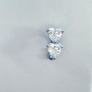 Heart inverted belly ring